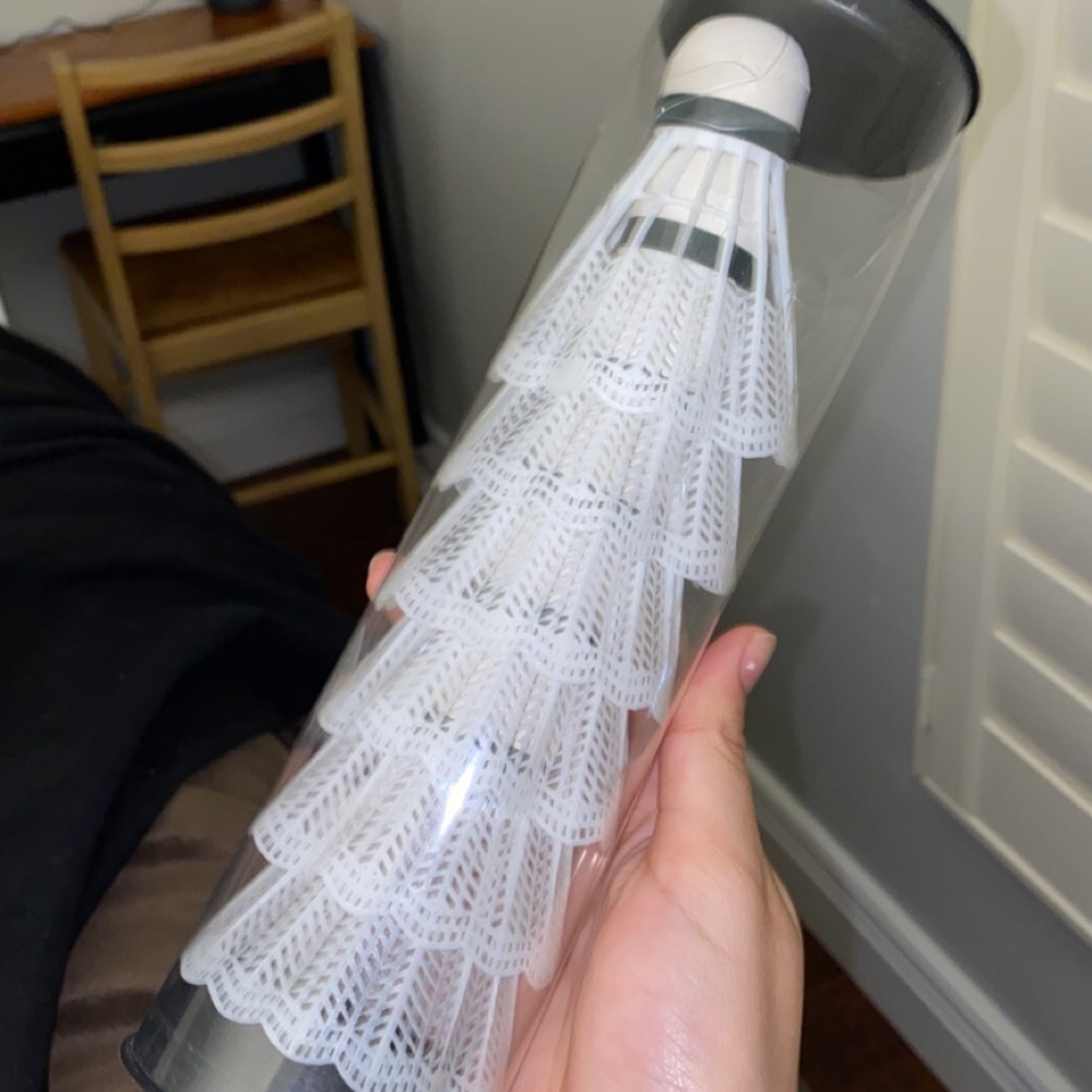 Badminton Shuttlecocks white pack of 6